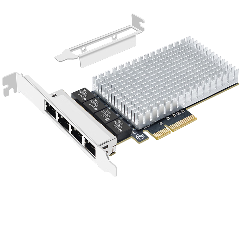 EB-LINK PCI-E X4 2.5G四口網(wǎng)卡千兆4電口有線網(wǎng)卡esxi軟路由PXE無(wú)盤(pán)啟動(dòng)匯聚網(wǎng)絡(luò)適配器