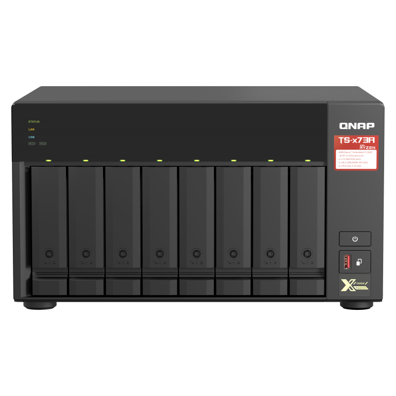 QNAP 威联通 TS-873A 8盘NAS（V1500B、8GB）