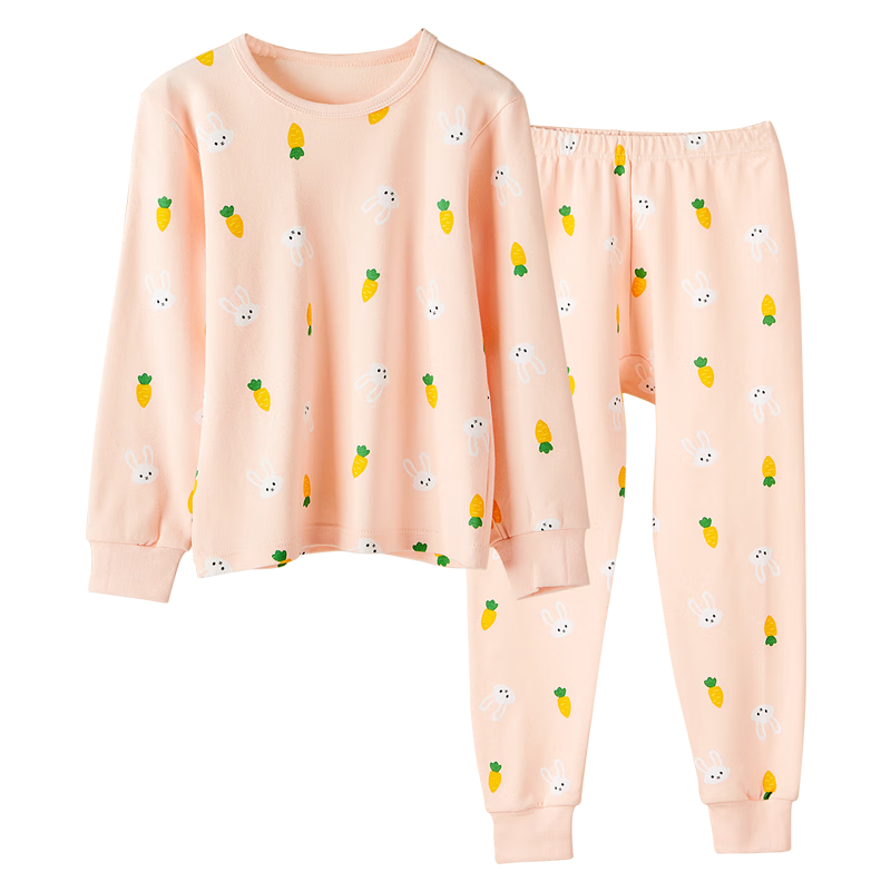 浪莎儿童内衣套装女童秋衣秋裤抑菌纯棉青少年秋冬保暖睡衣棉毛衫170