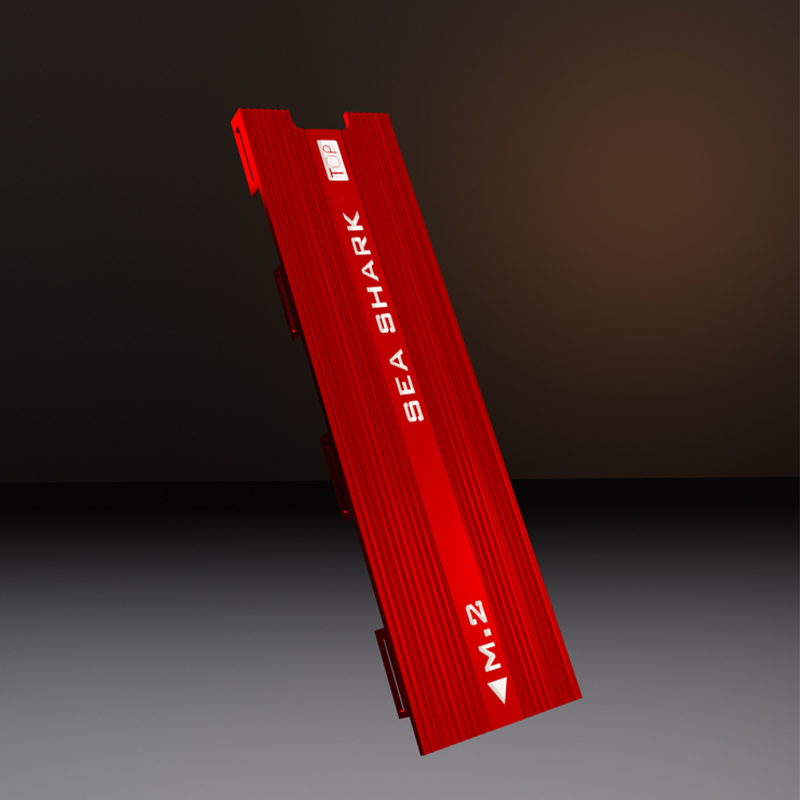 佳翼（JEYI）M2固态硬盘散热片 SSD通用型马甲 nvme散热片 m2散热器 NVME/NGFF 2280 可拆卸 红海鲨