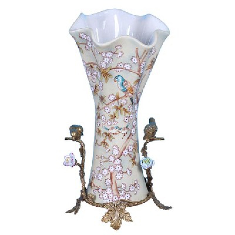 摆件复古家居玄关样花瓶摆件欧式创意插花干花花瓶摆设陶瓷客厅装饰品