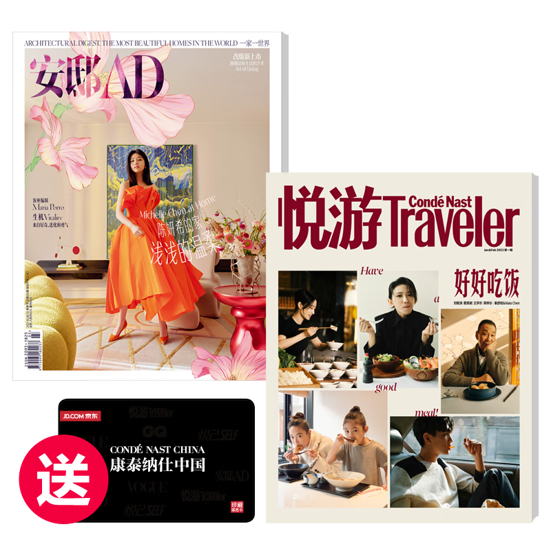 打包订阅 安邸AD+悦游CNT 共2本 23年第一期  送50元京东E卡