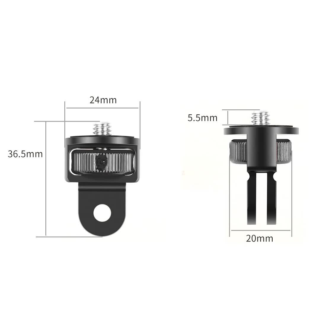 飞超 适用于带两卡的GOPRO13骑行摄影单车夹支架大疆action 4运动相机户外固定相机配件 大管夹转接组合*F45727-B2-A