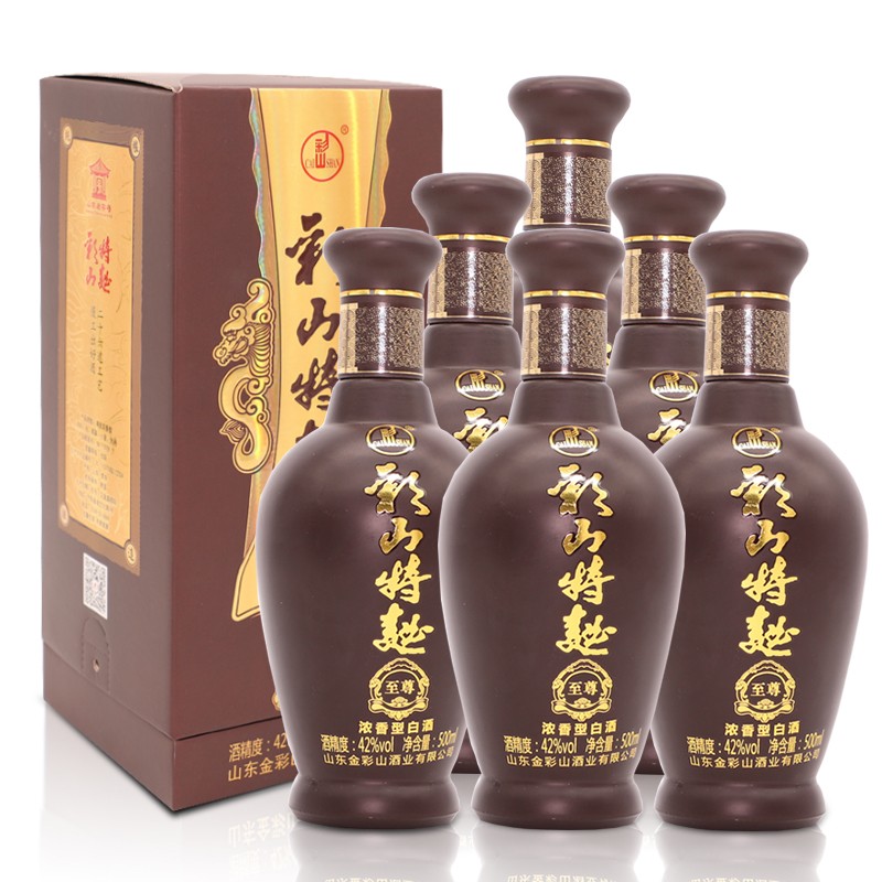 彩山酒  42°彩山特曲至尊500ml*6 浓香型白酒 整箱