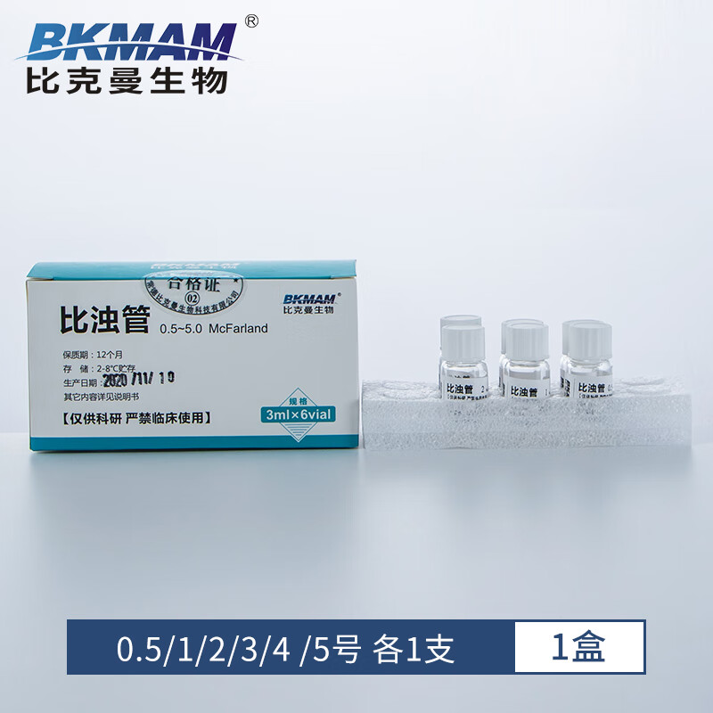 0.5-4号麦氏比浊管 细菌浓度测定比浊管 0.