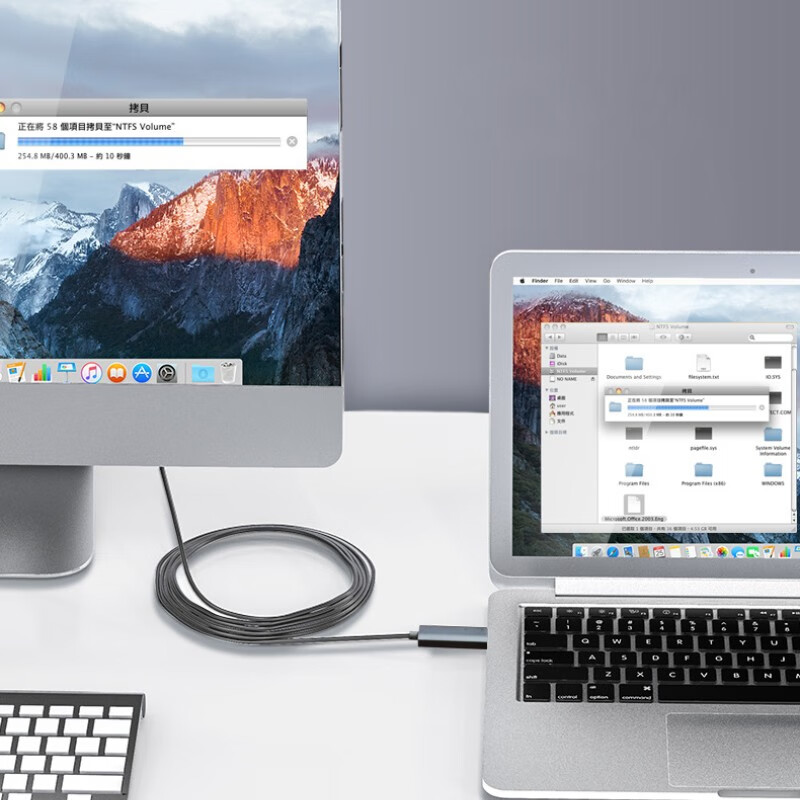 USB对拷线 笔记本台式电脑通用数据互传鼠标键盘共享连接线 type-c转usb公对公双口延长线2米 黑色 对拷线USB转USB+Type-C
