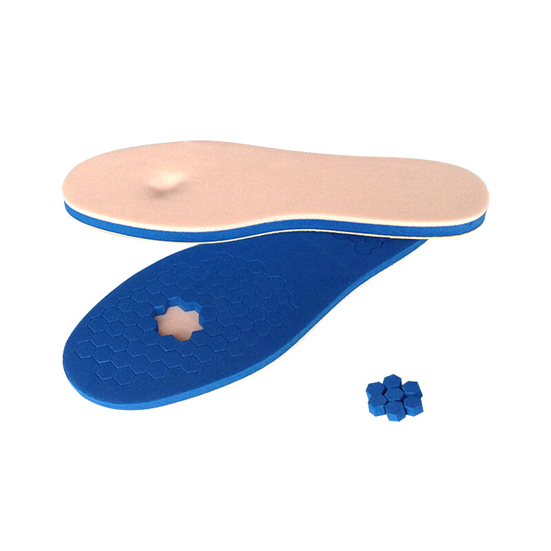 糖尿病足专用鞋垫全掌蜂窝减压鞋垫可拆卸脚后跟骨刺专用鞋垫 杏色 35