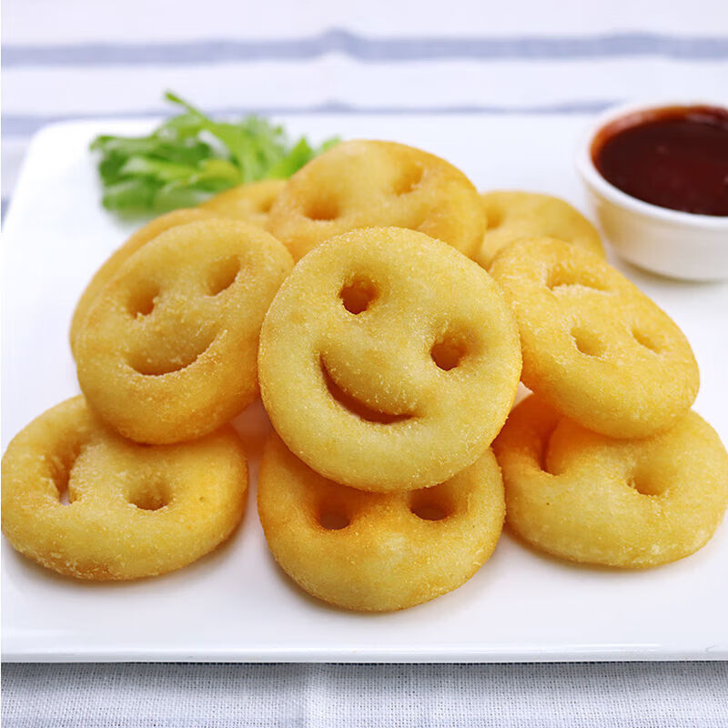 i蓝顿旭美开心薯饼油炸可爱土豆饼油炸80-110个笑脸薯饼 蓝顿旭美笑脸