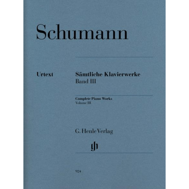 亨乐原版 舒曼 钢琴作品全集 卷3 Schumann Samtliche HN924