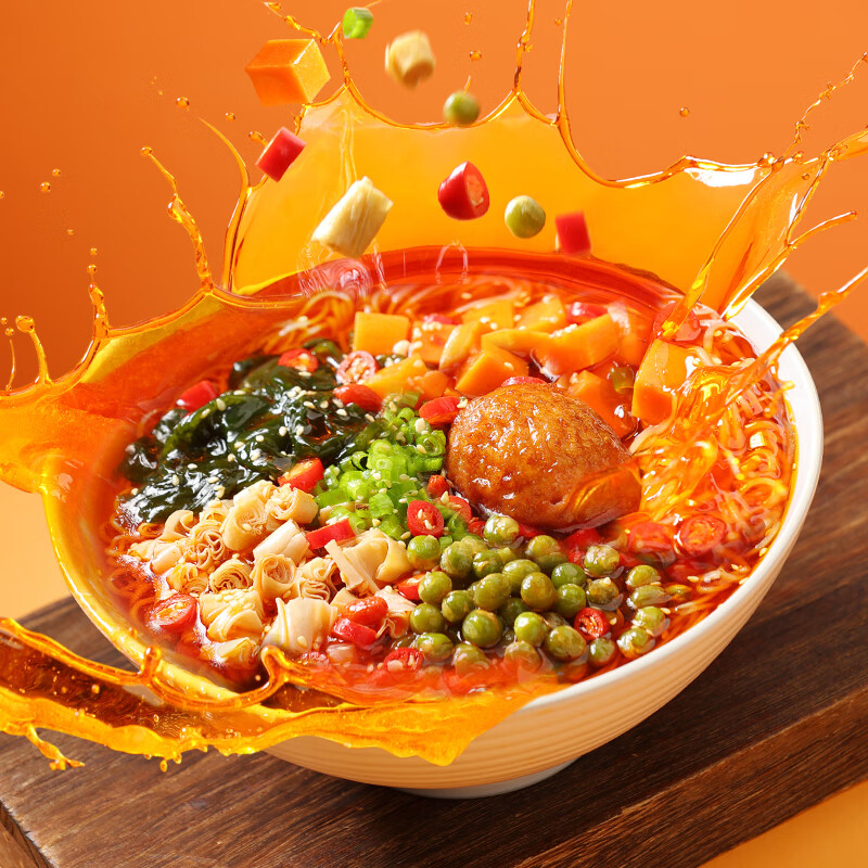 杨掌柜泡蛋冲击酸辣粉麻辣鸡汤米线方便面桶装速食夜宵装 泡蛋冲击*4