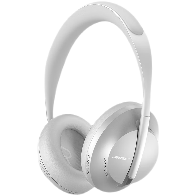 Bose NC700 无线消噪耳机 头戴式无线耳罩 主动降噪头戴式耳机 电容触摸控 蓝牙商务耳机长久续航 银色