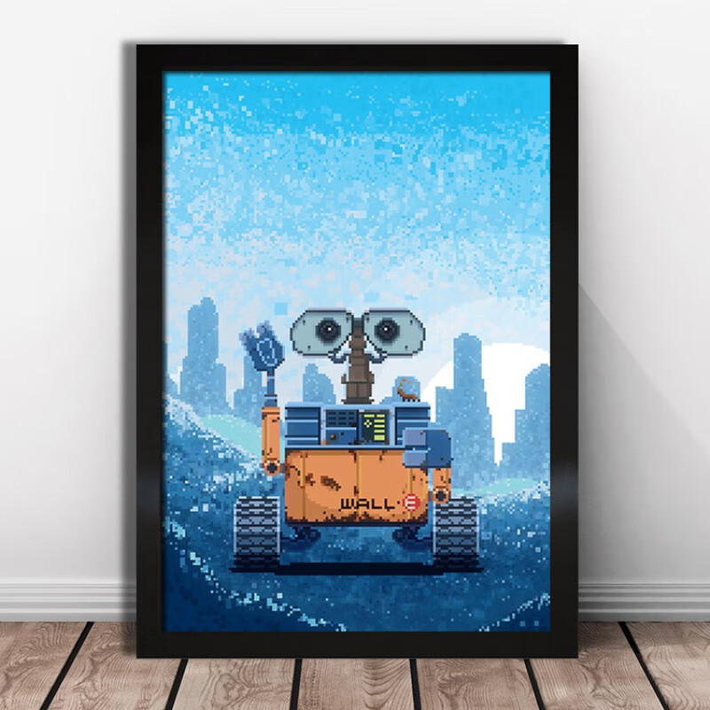狼天影walle机器人总动员海报瓦力伊娃皮克斯墙贴画贴纸装饰画可定制