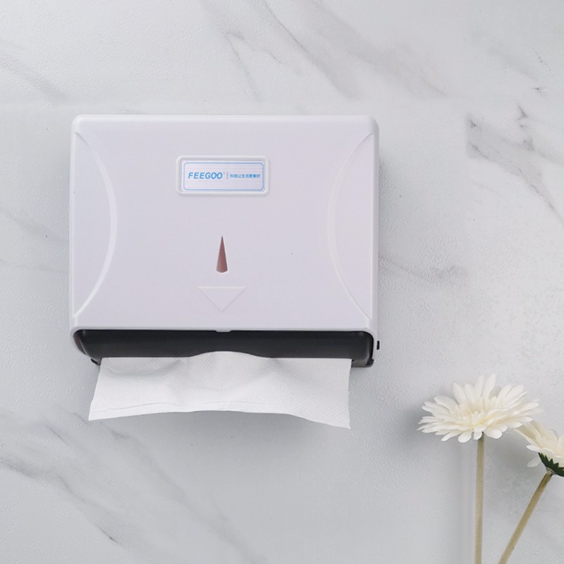 feegoo酒店卫生间擦手纸巾盒家用免打孔厕所抽纸盒挂壁式洗手间纸巾盒