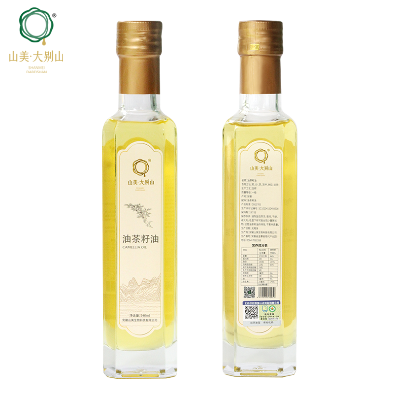 山美·大别山油茶籽油246ml一级压榨有机茶油食用油养护健康植物油