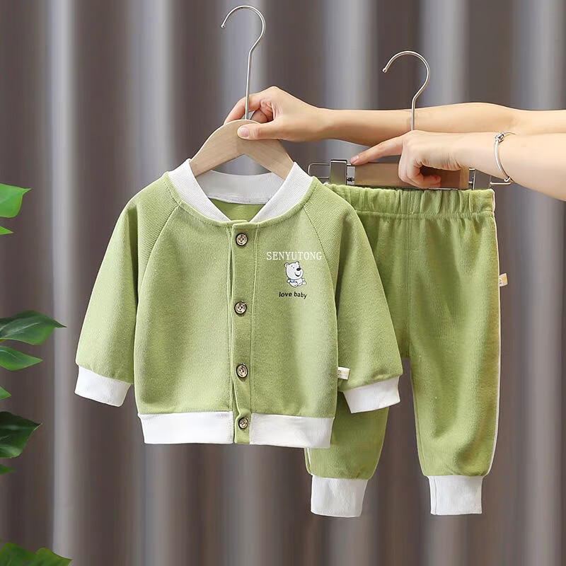 duckkids品牌婴幼儿春秋装外出男童纯棉外套装女宝宝秋冬季衣服9儿童0