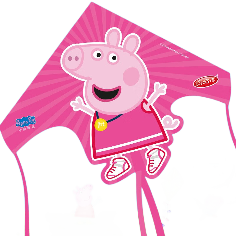 哈哈球兒童玩具軟飛盤(pán)飛碟風(fēng)箏大號戶(hù)外親子運動(dòng)飛鏢回旋鏢竹蜻蜓節日禮 小豬佩奇布藝風(fēng)箏送30M線(xiàn)G4846粉