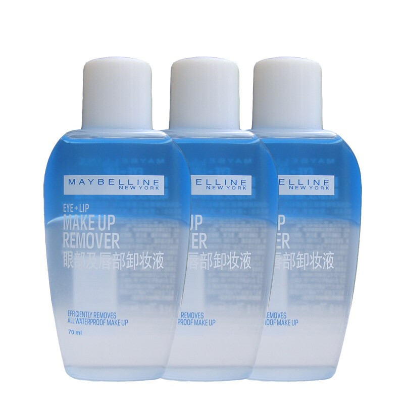 美宝莲(maybelline)眼唇部专用卸妆液卸妆水卸妆油70毫升3支装210ml
