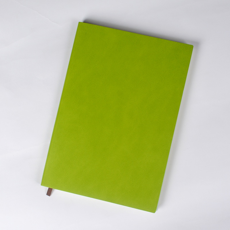 a4 b5 a5大格宽行距皮面笔记本纯色13mm 记事记本16k 软皮面绿玫 a4