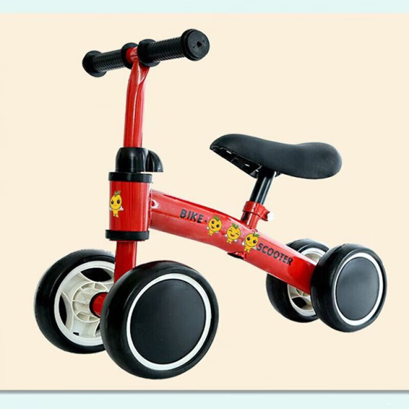 初赞（Chuzan）【9】宝宝儿童1-3岁无脚踏溜溜车滑步车婴幼儿童车 升级款可调节红色1-3岁