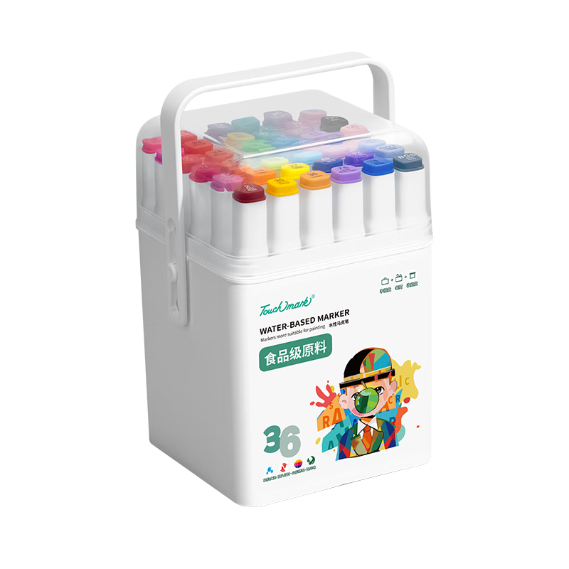 ��ȫ���ͼۡ�touchmark�ľ�24ɫʳƷ�����˱ʶ�ͯ��ˮϴ˫ͷˮ�ʱʻ���ѧ���滭����ר�òʱ���װ�Ͷ�ͯ����