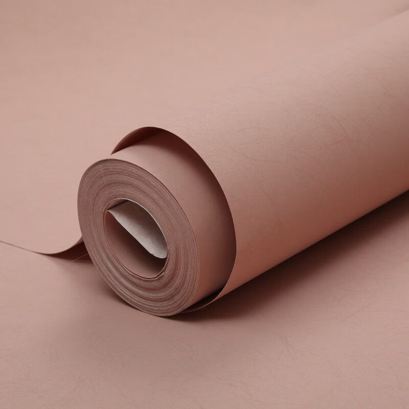 樱姬海棠红素色蚕丝墙纸 卧室客厅酒店美容院 脏粉色温馨古风色壁纸