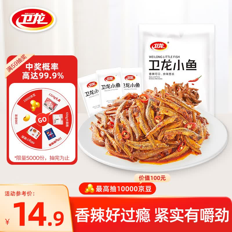 卫龙香辣小鱼仔150g/袋小鱼干即食办公室宿舍追剧休闲零食使用感如何?