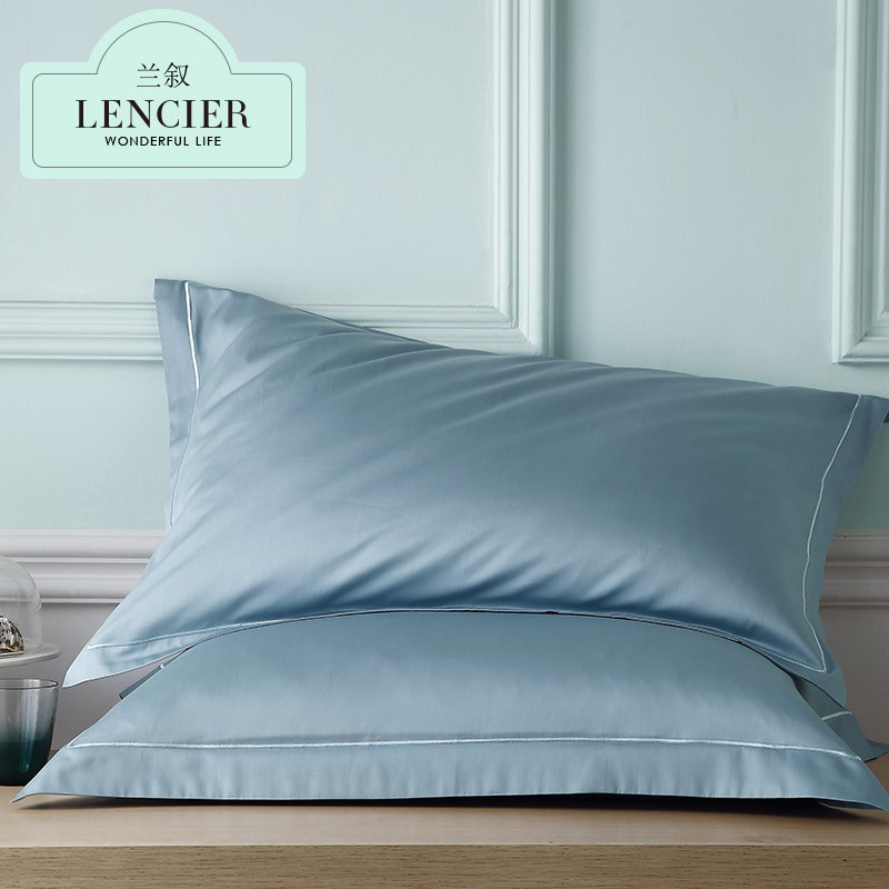 LENCIER兰叙睡起来很舒服这个蓝色的床单好看不，手感怎么样？