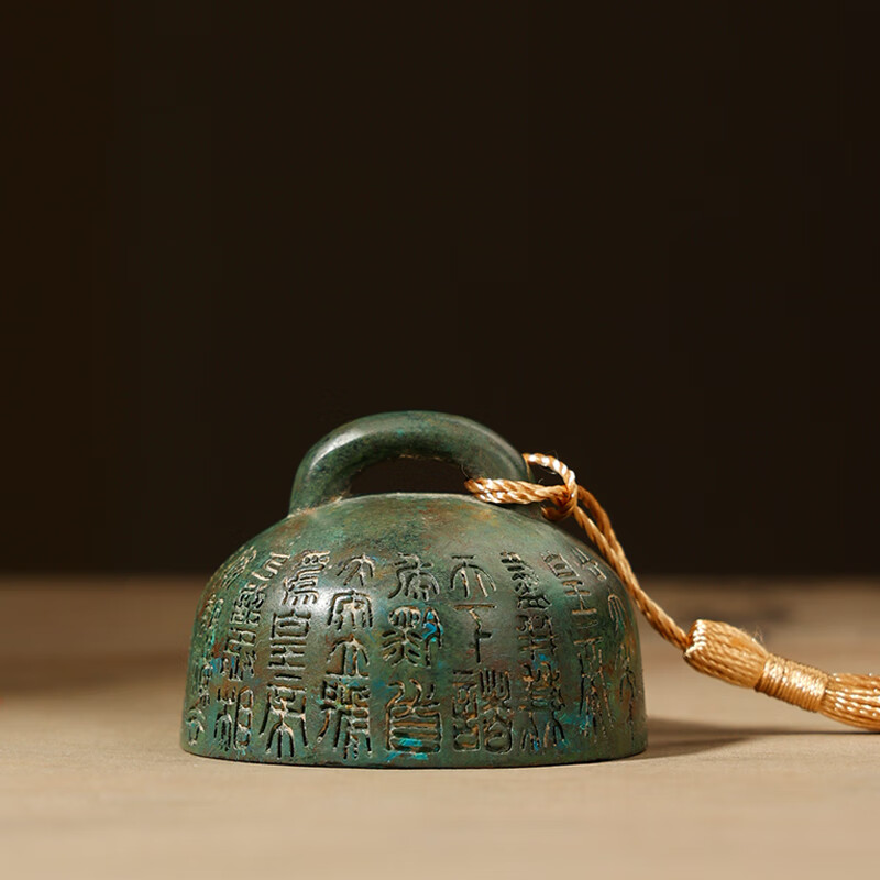 弘梅 青铜器诏文权镇尺镇纸 青铜绿做旧金属实心压纸文镇 文房四宝