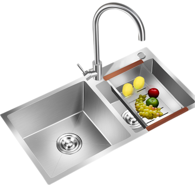 尊驰水龙头质量怎么样?尊驰卫浴304不锈钢水槽双槽套使用评测如何