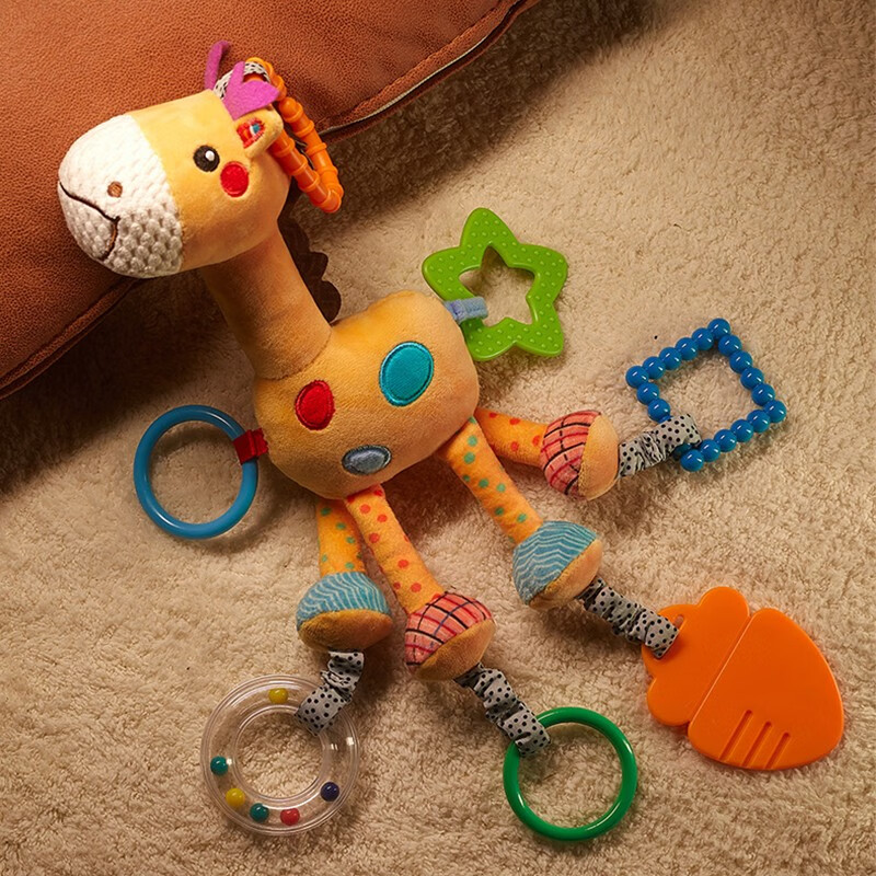 Tumama Kids新生兒推車(chē)玩具搖鈴嬰兒車(chē)載掛件懸掛式床鈴安撫掛飾 升級款長(cháng)頸鹿風(fēng)鈴_搖鈴_響珠_(kāi)牙