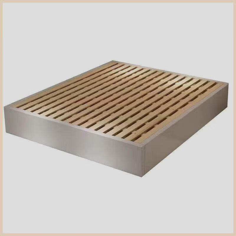 全品屋床雙人1.2x1.9米塌塌米床1.5家用主臥排骨架床落地臥室日式網(wǎng)紅 純白色-高度16CM(包上樓 1200mm*1900mm 框架結(jié)構(gòu)