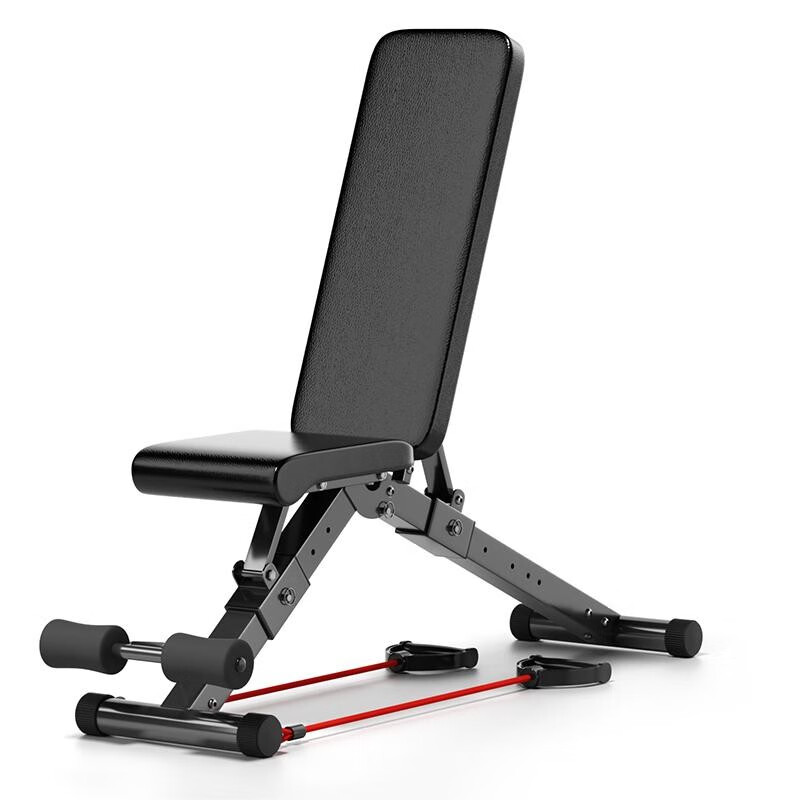 OTEKSPORT家用多功能可折叠哑铃凳健身器材卧推凳飞鸟健身椅仰卧起坐板平凳 黑色