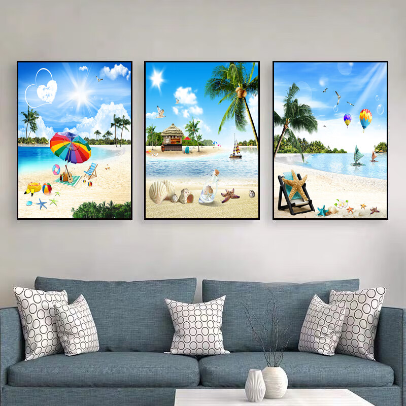 郦狼 沙发背后装饰画轻奢大气客厅装饰画沙发背景墙背