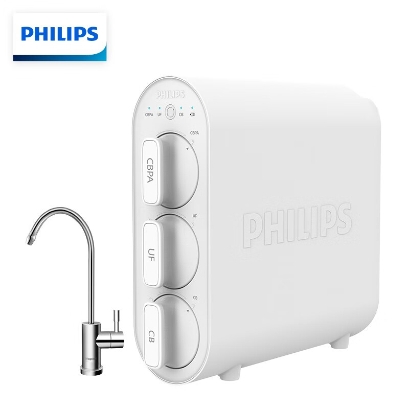 飞利浦（PHILIPS）UF10超滤净水机 家用直饮净水器不插电无废水 母婴适用矿物质净水机 AUT1210