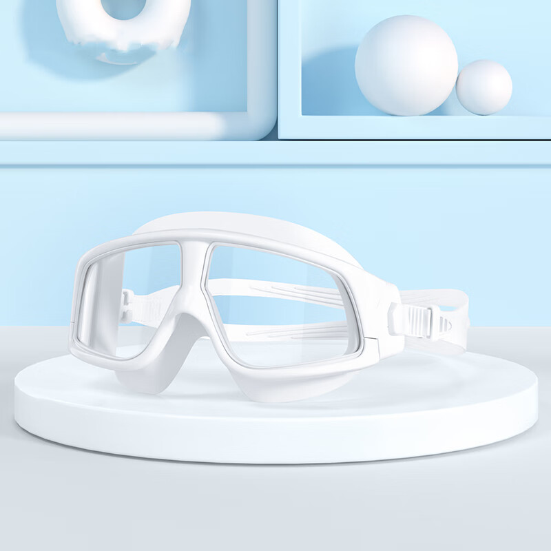绿野客近视泳镜左右不同度数高度泳镜1000度可定制左右不同带度数大框