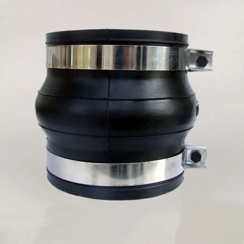 栀司软接头卡箍式橡胶软接头不锈钢卡箍式柔性管接头卡箍式柔性伸缩接