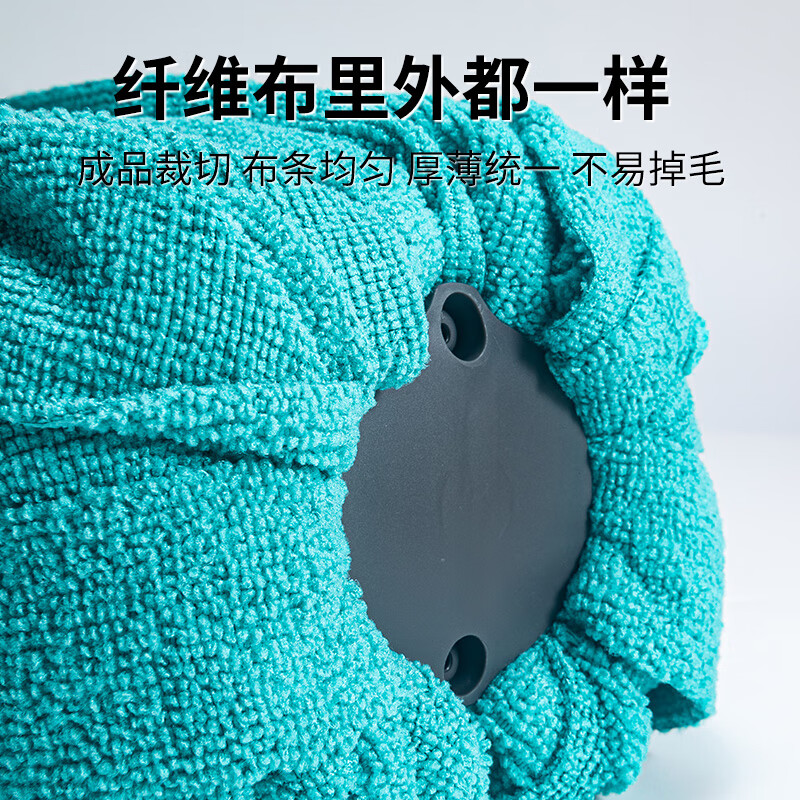 薇瑞格传统老式纤维布拖把圆头毛巾吸水墩布酒店办公室地拖大号拧水拖布 超纤布拖把【1杆2头紫色】
