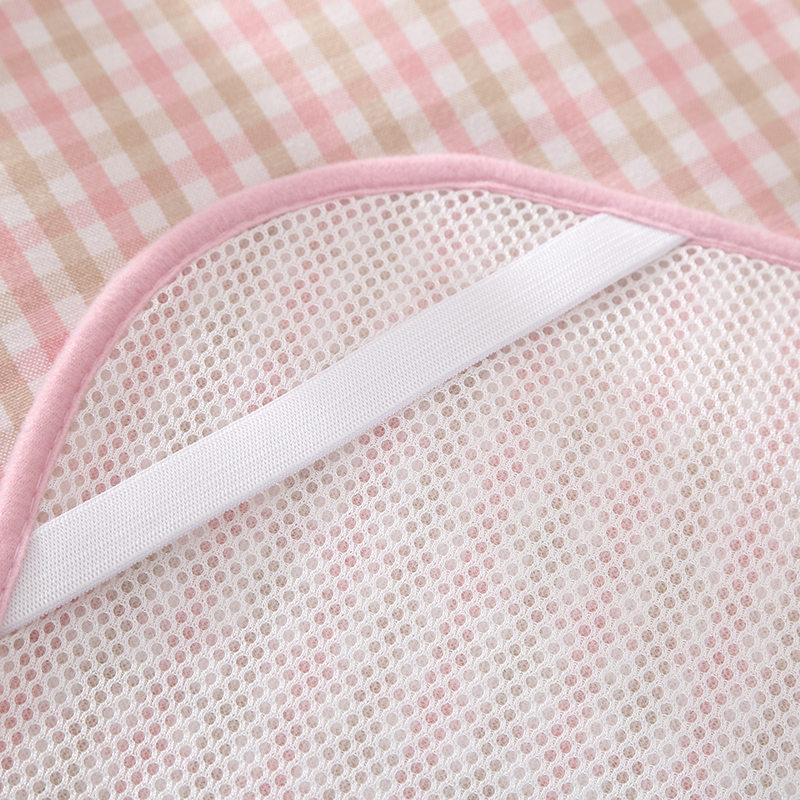 凉意婴幼儿苎麻凉席夏季新生宝宝用品童床凉席幼儿园午睡透气吸汗凉席 樱花粉宝宝席(刺绣) 60*100cm