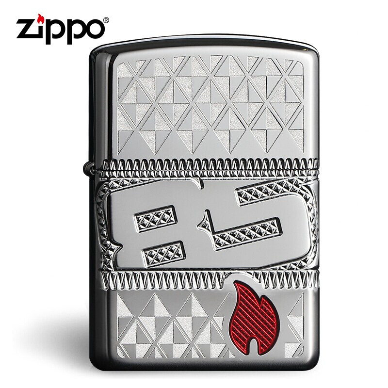 zippozippo煤油防风打火机 85周年限量珍藏版美国原装黑冰镜面男士
