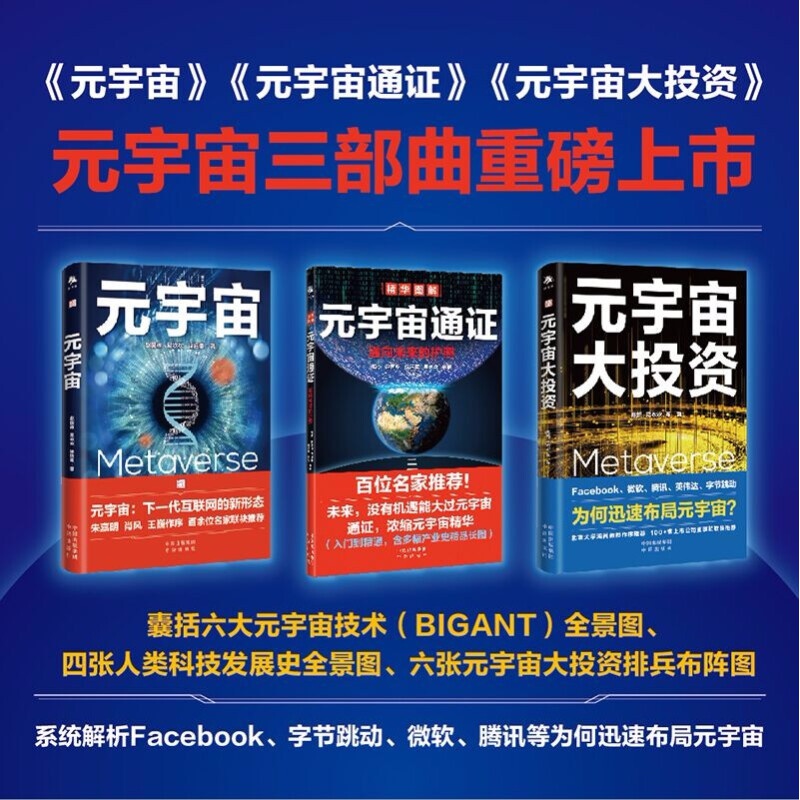 （全3册）元宇宙+元宇宙通证+元宇宙大投资 中译出版社