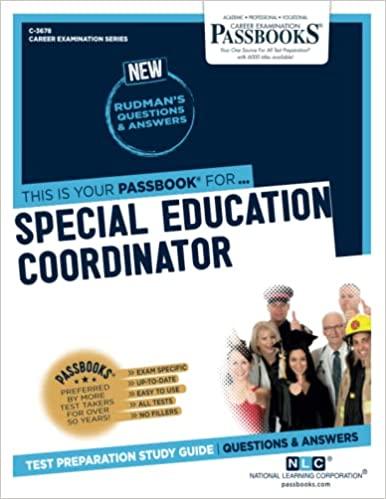 预订special education coordinator (c-3678): passbook