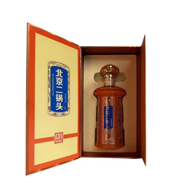 永丰牌永丰经典二锅头52度珐琅彩北京二锅头粮食白酒礼盒整箱价保 52度 500mL 6瓶 过节送礼店长推荐