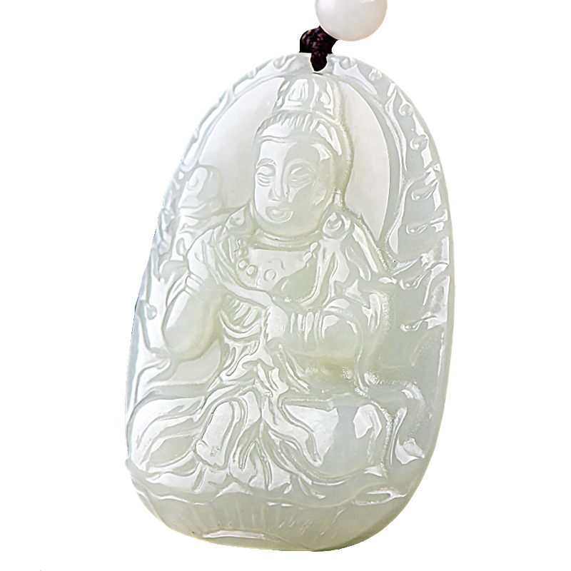 可玉可求情人节礼物 和田玉本命佛吊坠 十二生肖男女款玉佩 寓意平安相伴 大版生肖马/大势至菩萨 本命佛