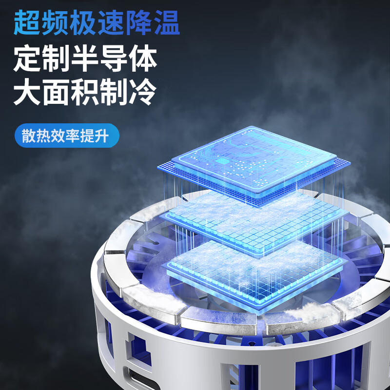 琳漾【电竞级散热丨结冰款】手机散热器平板磁吸半导体降温背夹苹果华为安卓吃鸡王者原神手游外设 【三档温控款/白】送指套/背夹/磁吸贴