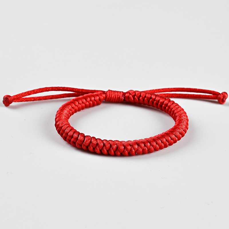 牧思 端午节手链绳 金刚结情侣 编织手绳男 牛年红绳手 红绳伸缩(净手