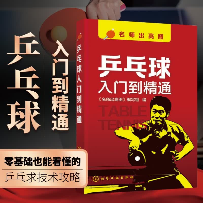 名师出高图 乒乓球入门到精通 新手零基础学打乒乓球技术技能教程书籍 乒乓球实战入门技巧 专业训练锻炼培训教程书籍 乒乓球基础知识书