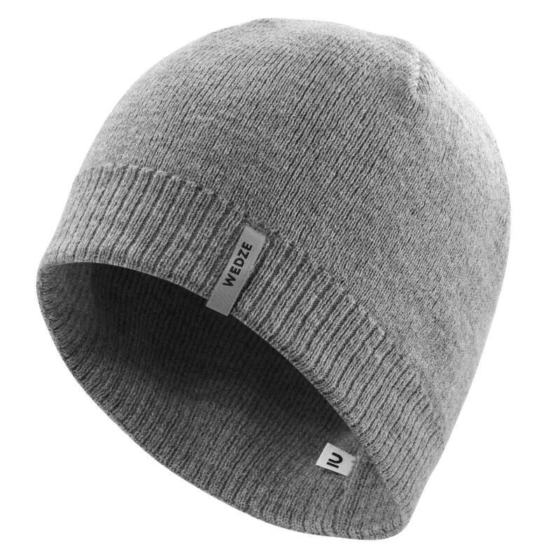 迪卡侬（DECATHLON）帽子毛线帽秋冬针织冷帽滑雪头盔帽保暖弹力柔软百搭 OVWH 灰色 M(56-58cm)