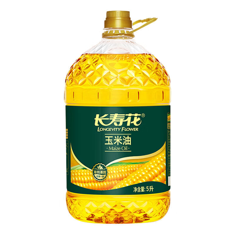 茗仟4/5升 物理压榨一级食用油植物甾醇含量高 长寿花玉米油 5升