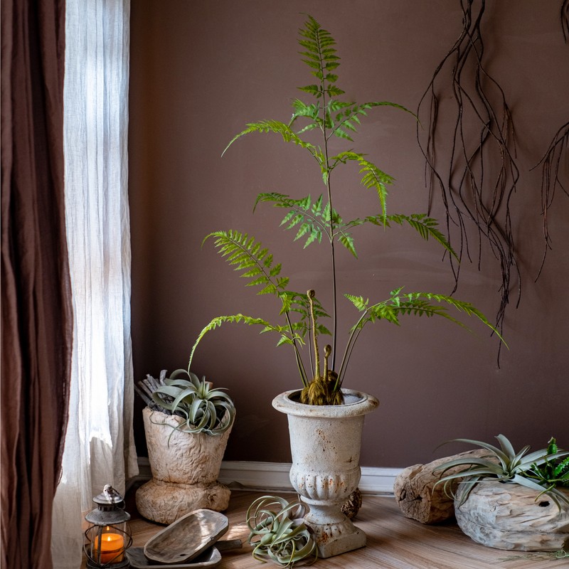 掬涵 大型仿真金毛狗蕨猴头蕨植物盆栽落地绿植装饰客厅盆景摆件 金毛