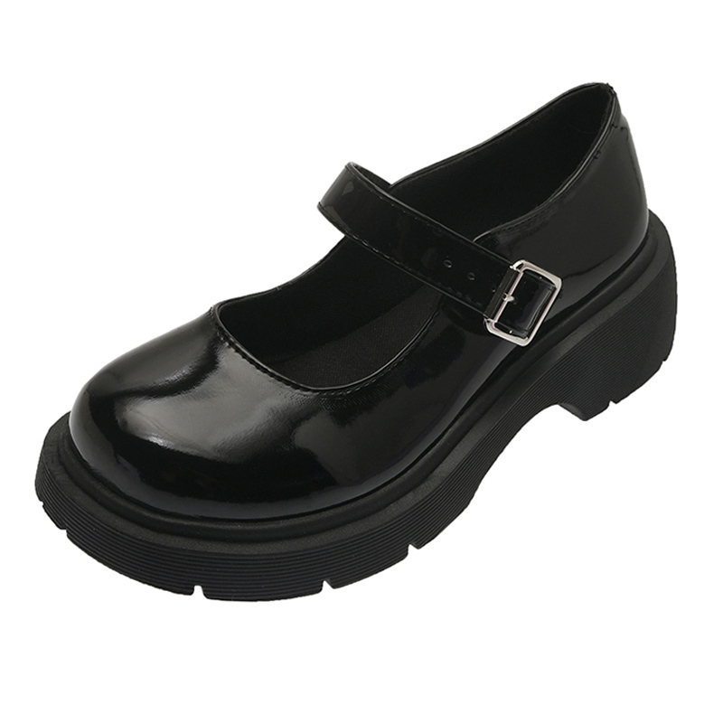 磐王 猪腰子鞋鞋大头鞋女洛丽塔鞋子儿童小皮鞋日系配裙子玛丽珍鞋